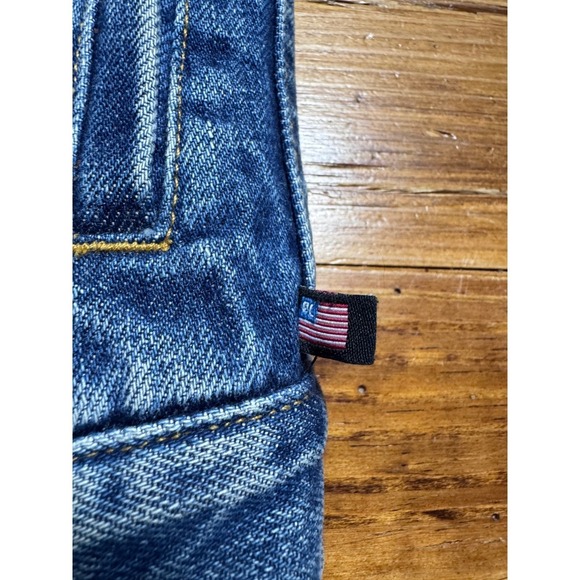 Y2K Ralph Lauren Polo Jeans Co American Flag Patch Denim Jacket Women Sm Cropped - Picture 5 of 10